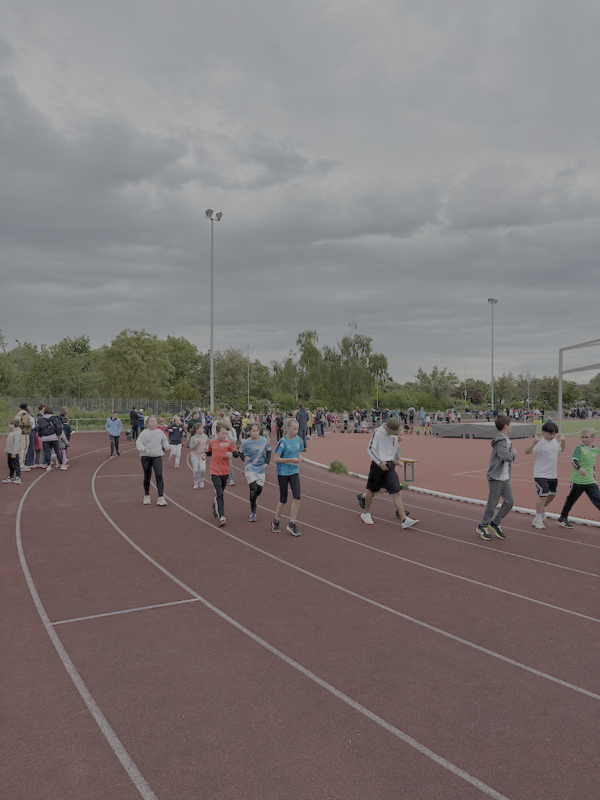 Schüler beim Sponsorenlauf